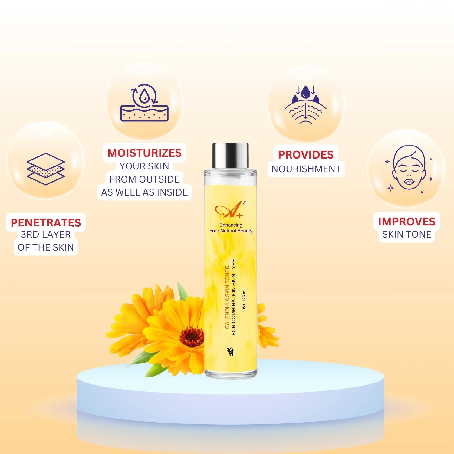 A+ Calendula Skin Toner (125 ml) image 3