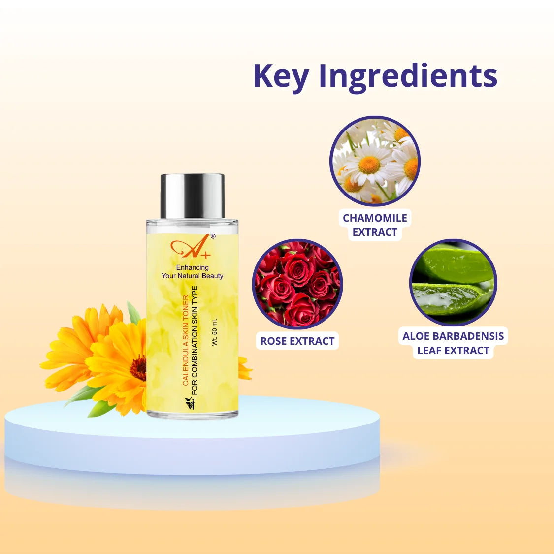 A+ Calendula Floral Face Toner (50 ml) image 2