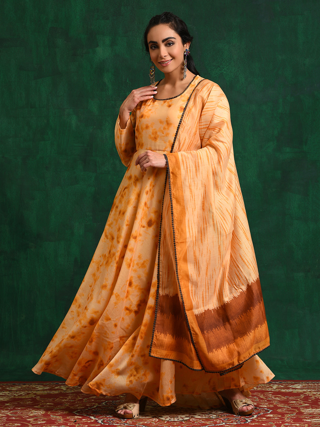 Cream Tie & Dye Couple Combo Set - Elganza