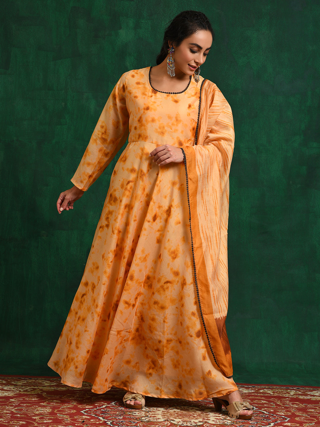 Cream Tie & Dye Couple Combo Set - Elganza