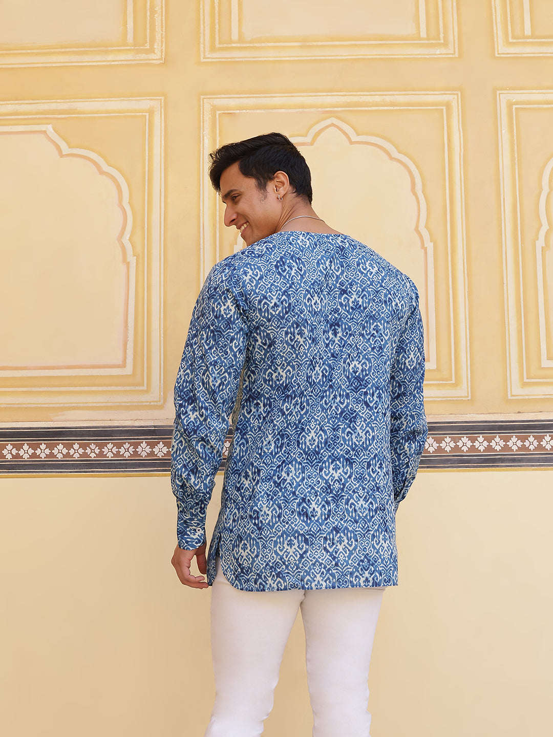 Blue Ethnic Motifs Kurta - Elganza