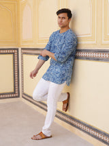 Blue Ethnic Motifs Kurta - Elganza