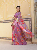 Lavender Floral Print Co-Ords Set - Elganza