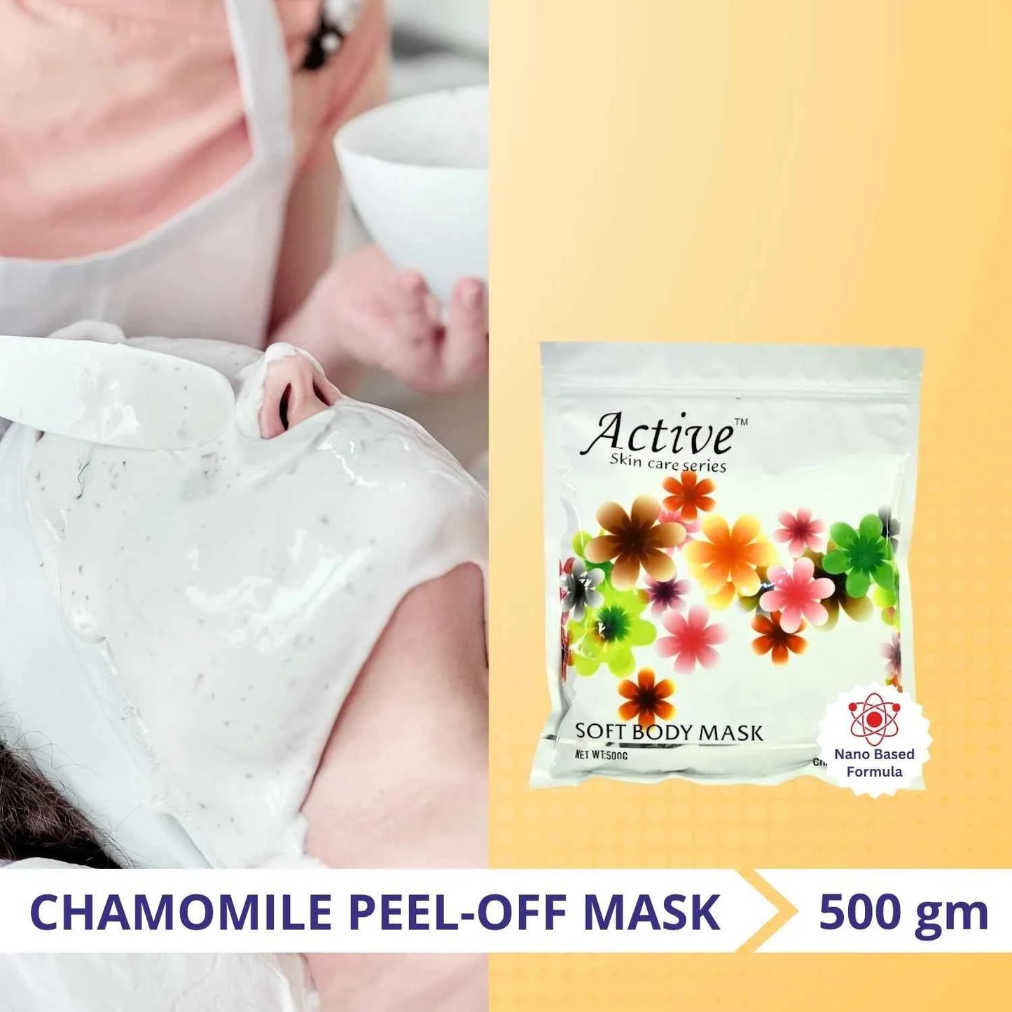 Active Chamomile Peel-Off Mask with Olive & Orange Extract – 500gm