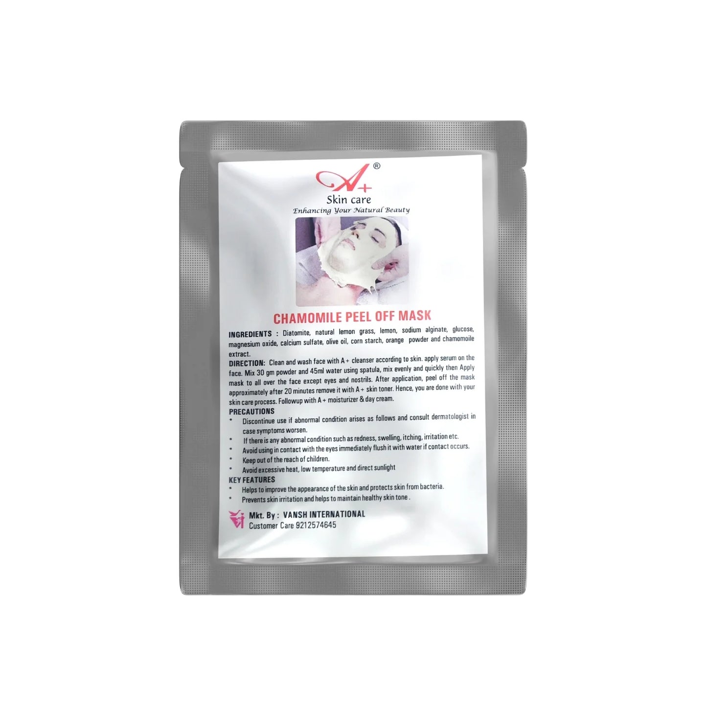 A+ Chamomile Peel-Off Mask (Pack of -2) image 0