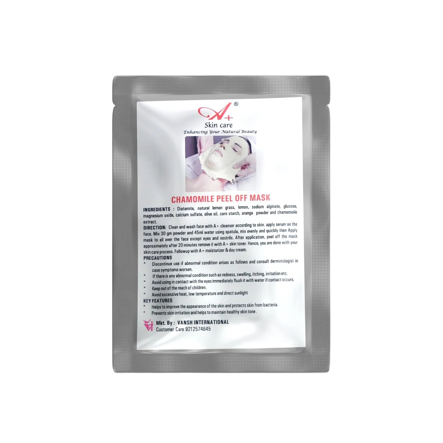 A+ Chamomile Peel-Off Mask (Pack of -2) image 0