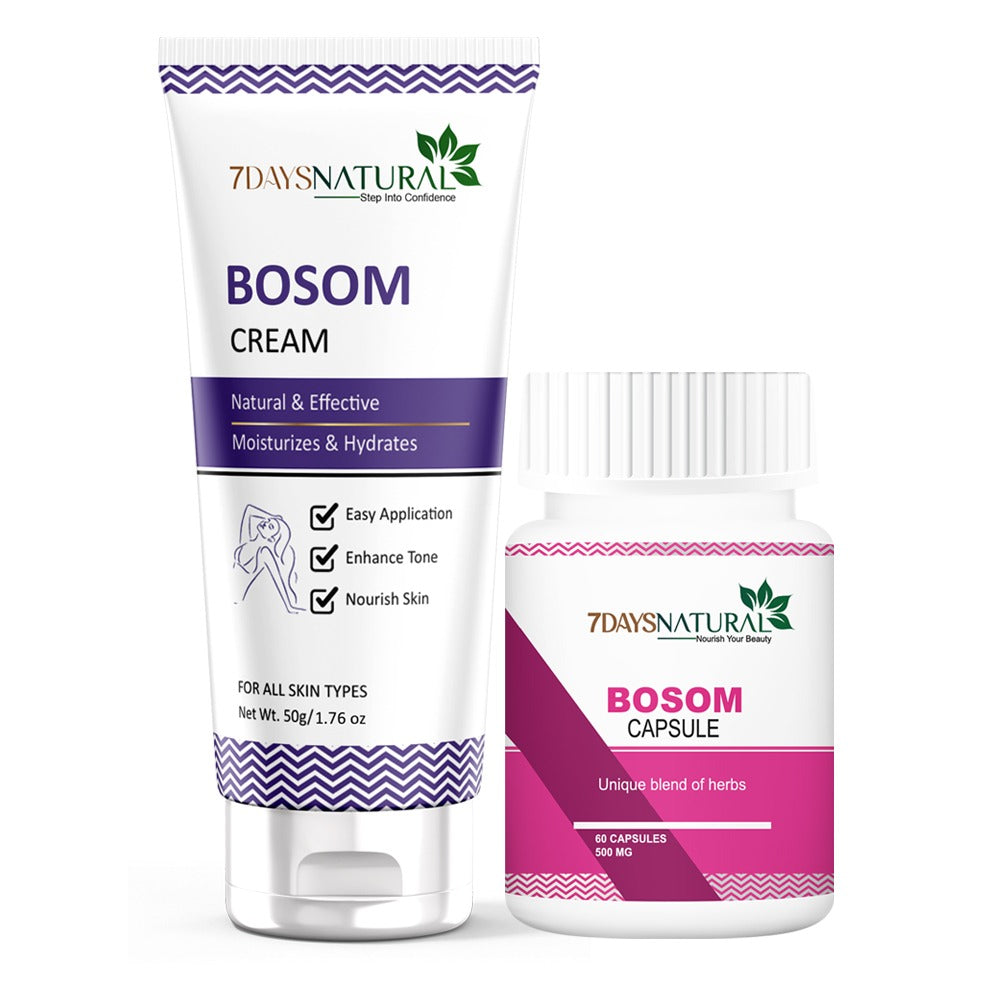 Bosom Cream and Capsules Combo Offer | 7Days Natural image 0