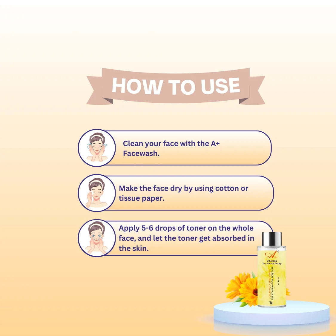 A+ Calendula Floral Face Toner (50 ml) image 4