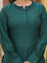 Elemerald Green Dobby Pakistani Kurta Salwar - Elganza