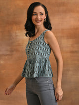 Blue Printed Tunic - Elganza