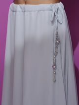 Pastel Blue Work Lehenga Choli With Dupatta - Elganza