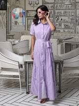 Candy Purple Tiered Maxi Dress - Elganza