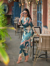 Indigo Digital Print Kurta Set - Elganza