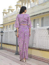 Lavender Skirt top Co-Ord Set - Elganza