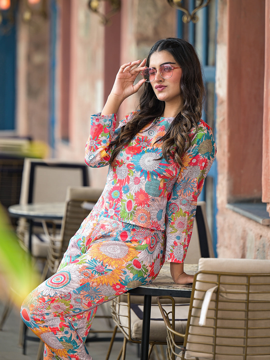 Multicolor Floral Co-ord Set - Elganza