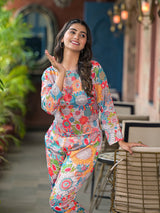 Multicolor Floral Co-ord Set - Elganza