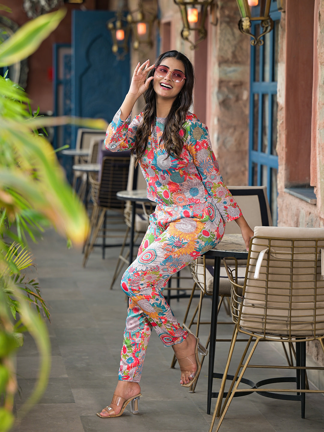 Multicolor Floral Co-ord Set - Elganza