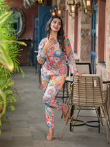 Multicolor Floral Co-ord Set - Elganza