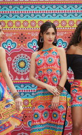 Couple Combo- Orange Truck Art Kurta combo - Elganza