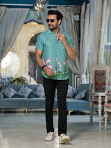 Green Pichwai Art Shirt - Elganza