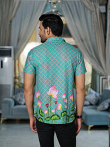 Green Pichwai Art Shirt - Elganza