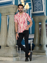 Cream Shibori Print Kantha Shirt - Elganza