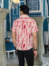 Cream Shibori Print Kantha Shirt - Elganza