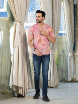 Pink patchwork printed Shirt - Elganza