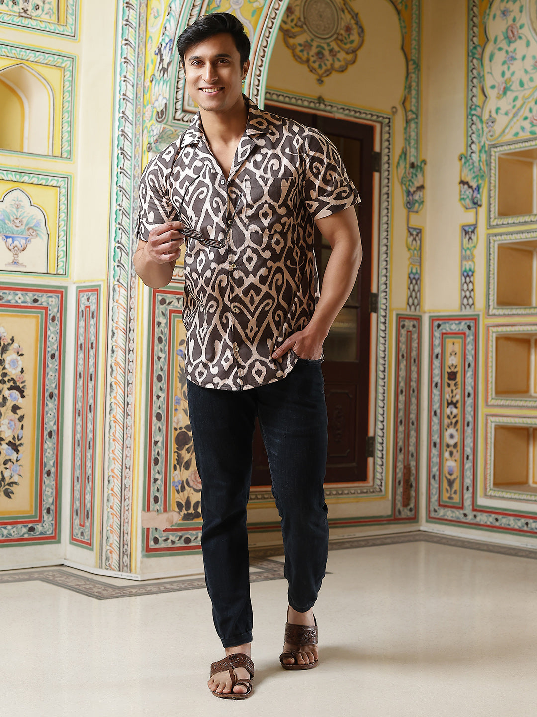 Multicolor Ethnic Motifs Shirt - Elganza
