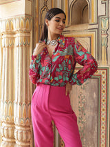 Multicolor Floral Print Shirt - Elganza