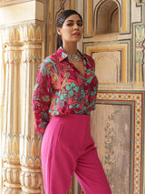 Multicolor Floral Print Shirt - Elganza