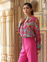 Multicolor Floral Print Shirt - Elganza