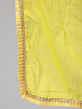 Peach Floral Print Kurta Palazzo With Dupatta - Elganza