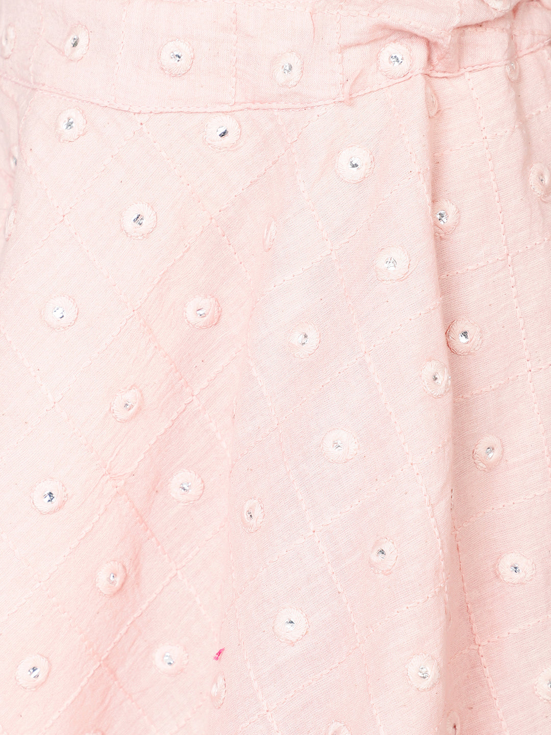 Pink Mirror Work Lehenga Choli With Dupatta - Elganza