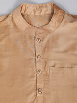 Gold Kurta Churidar With Brocade Jacket - Elganza