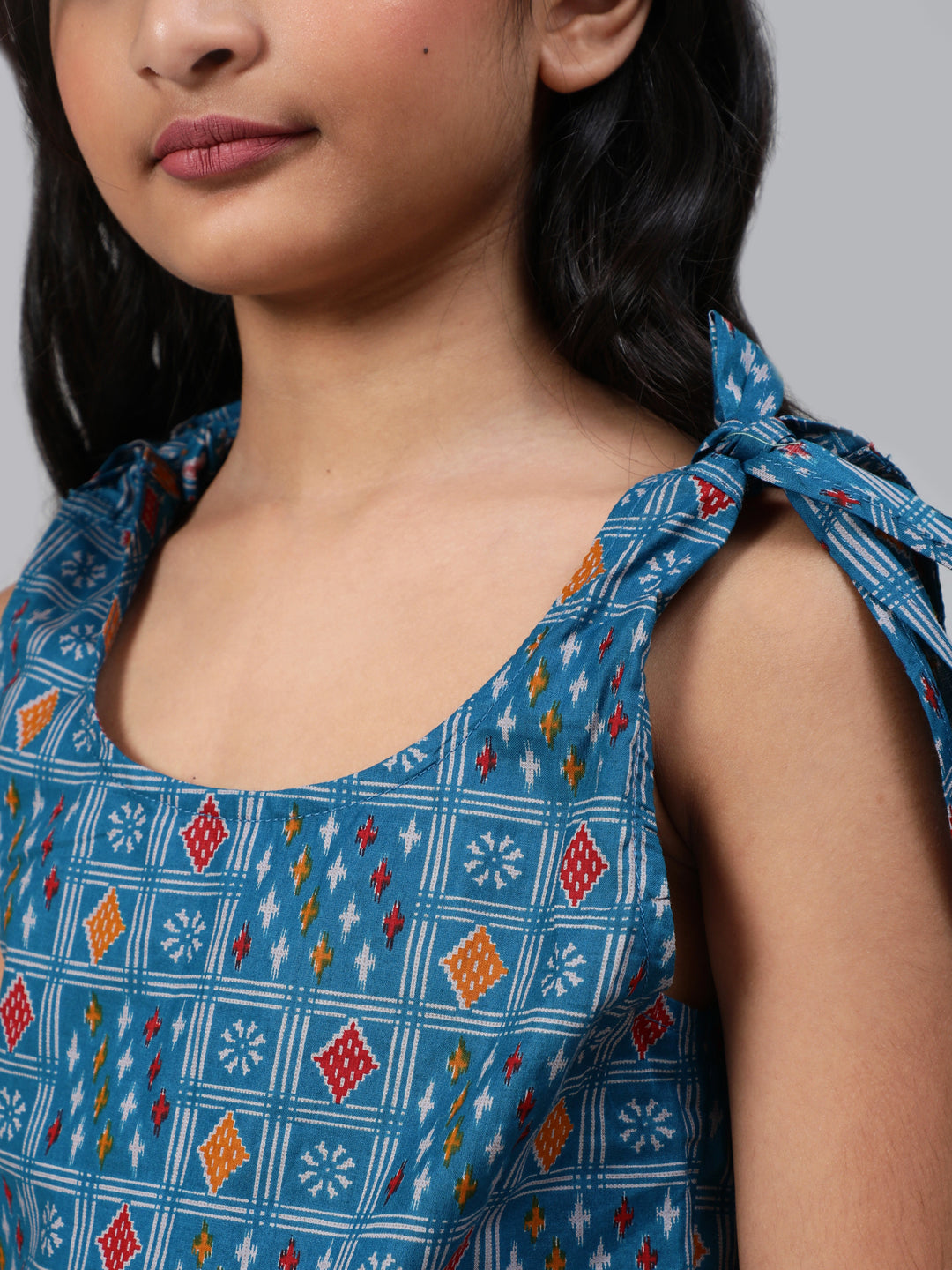 Blue Patola Print Lehenga Choli With Dupatta - Elganza