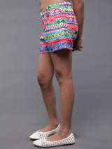 Multicolor Printed Shorts - Elganza