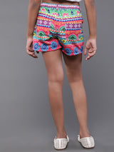 Multicolor Printed Shorts - Elganza