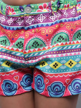 Multicolor Printed Shorts - Elganza