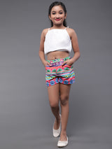 Multicolor Printed Shorts - Elganza