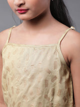 Beige Gold Print Tunic - Elganza