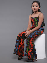 Multicolor Snake Print Jumpsuit - Elganza