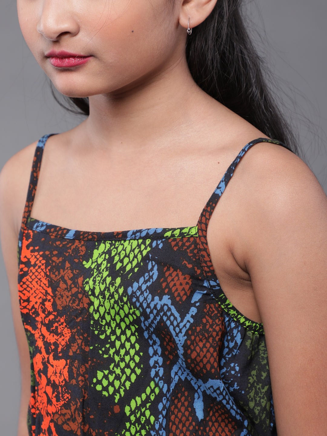 Multicolor Snake Print Jumpsuit - Elganza