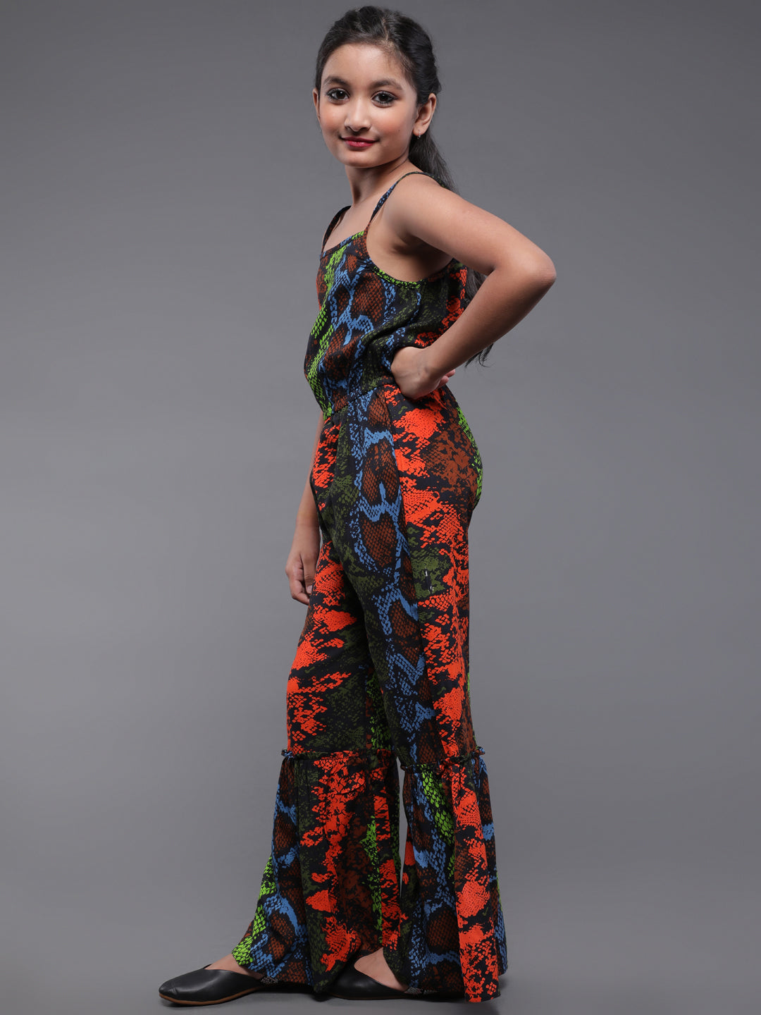 Multicolor Snake Print Jumpsuit - Elganza