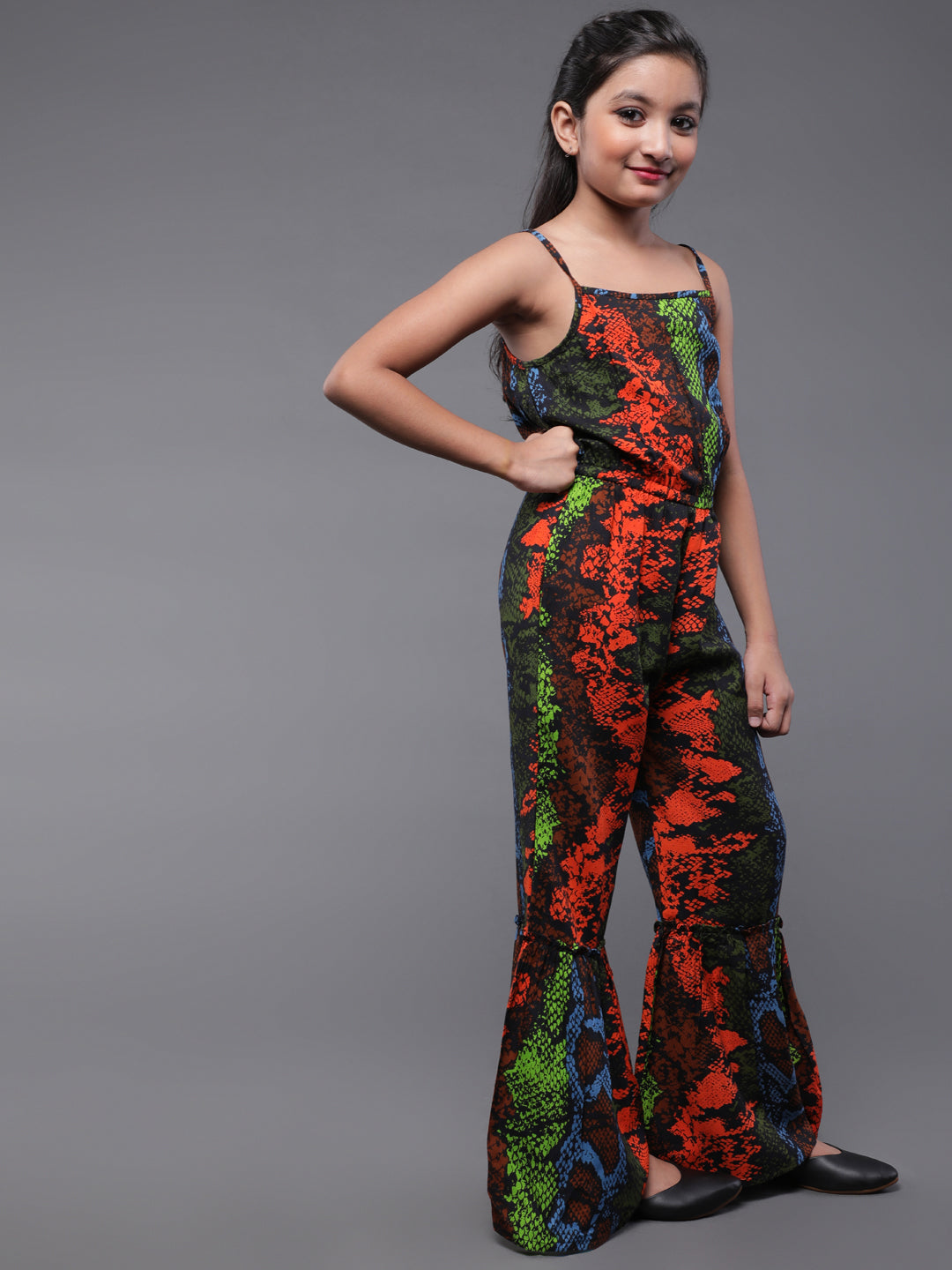 Multicolor Snake Print Jumpsuit - Elganza