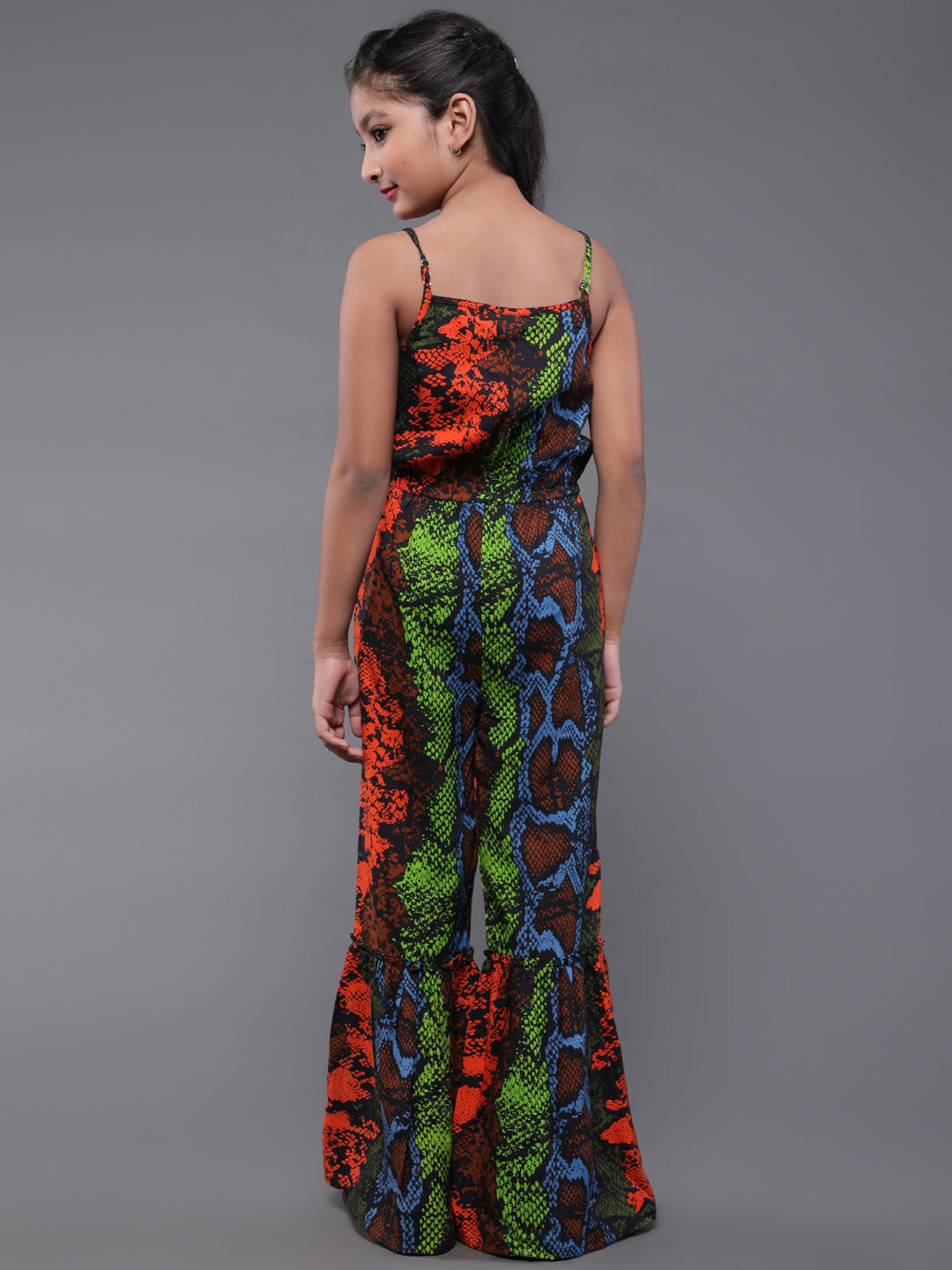 Multicolor Snake Print Jumpsuit - Elganza