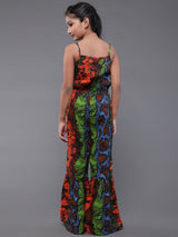 Multicolor Snake Print Jumpsuit - Elganza