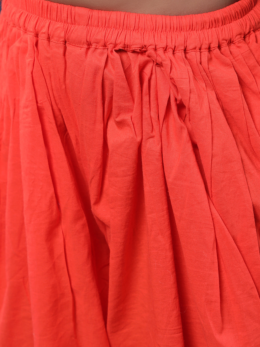 Blue Floral Print Kurta With Dhoti Pant - Elganza