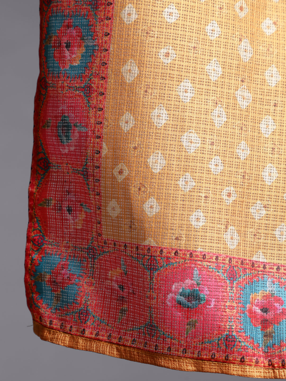 Yellow Printed Lehenga Choli With Dupatta Set - Elganza