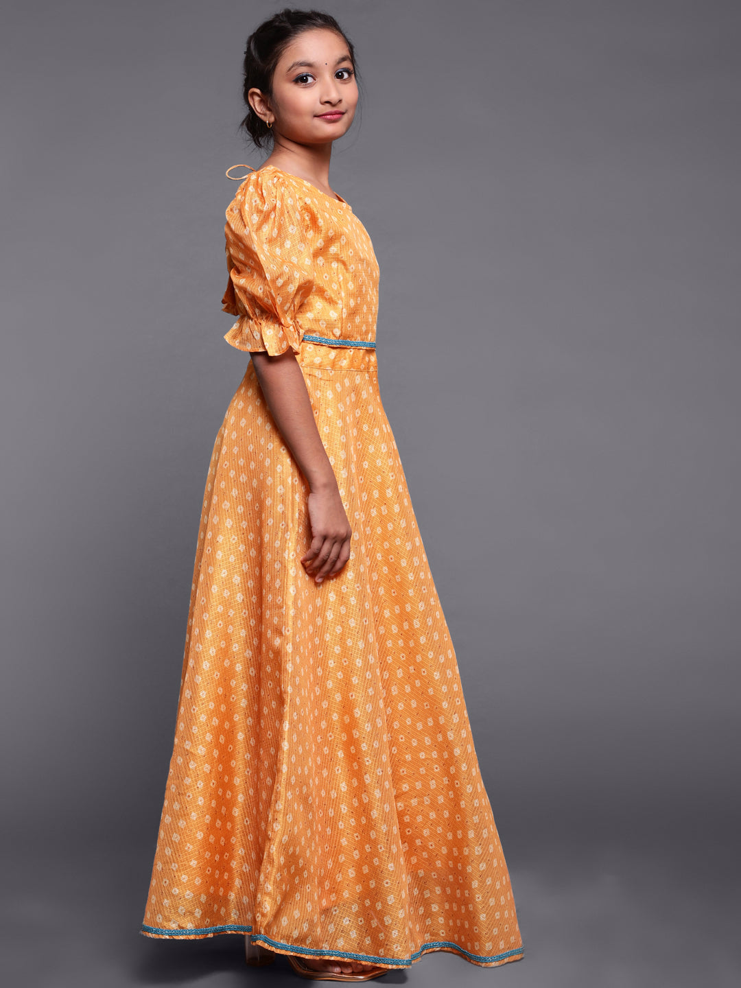 Yellow Printed Lehenga Choli With Dupatta Set - Elganza